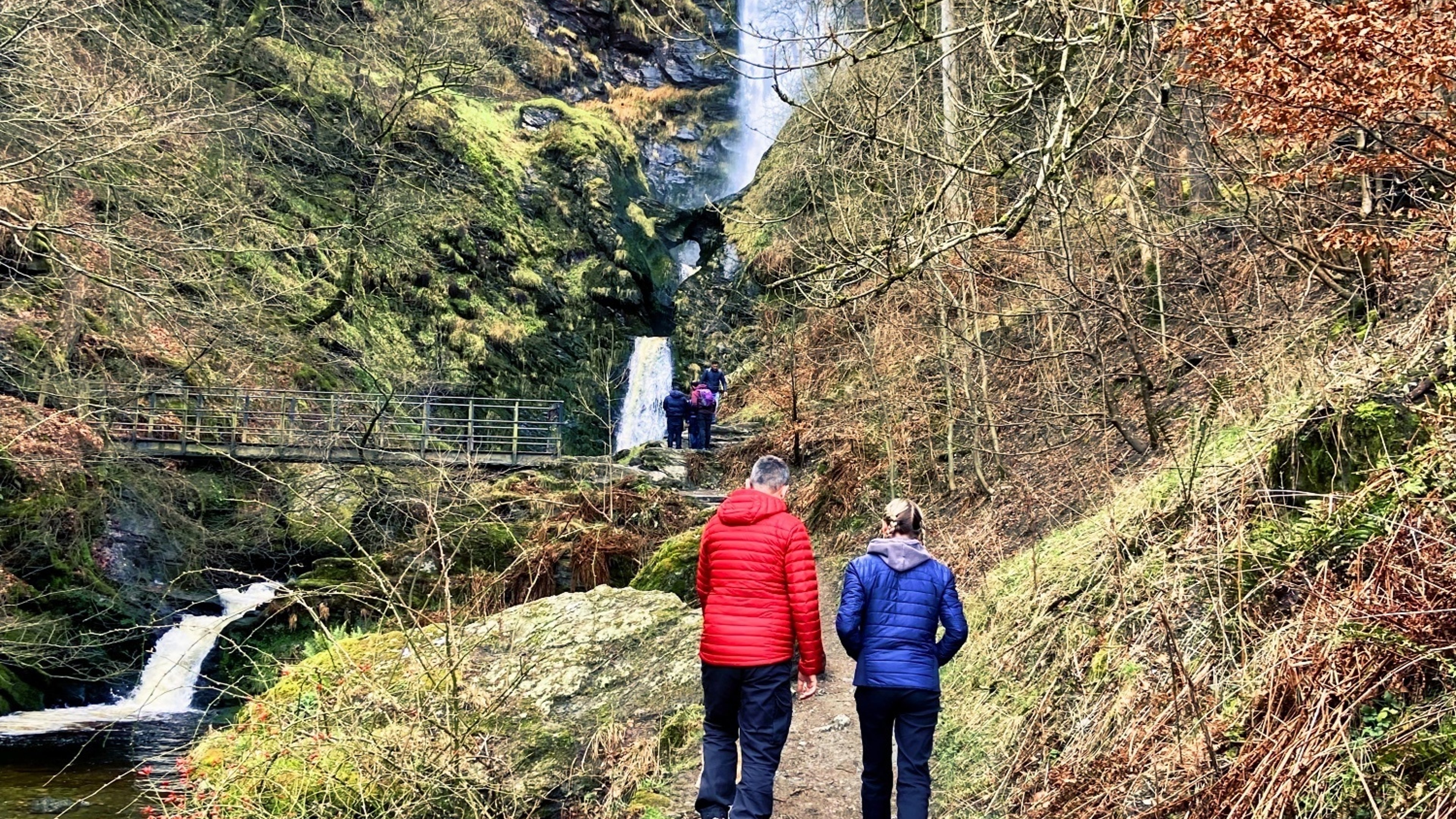 Family walk up to Pistyll Rhaeadr (Waterfall)