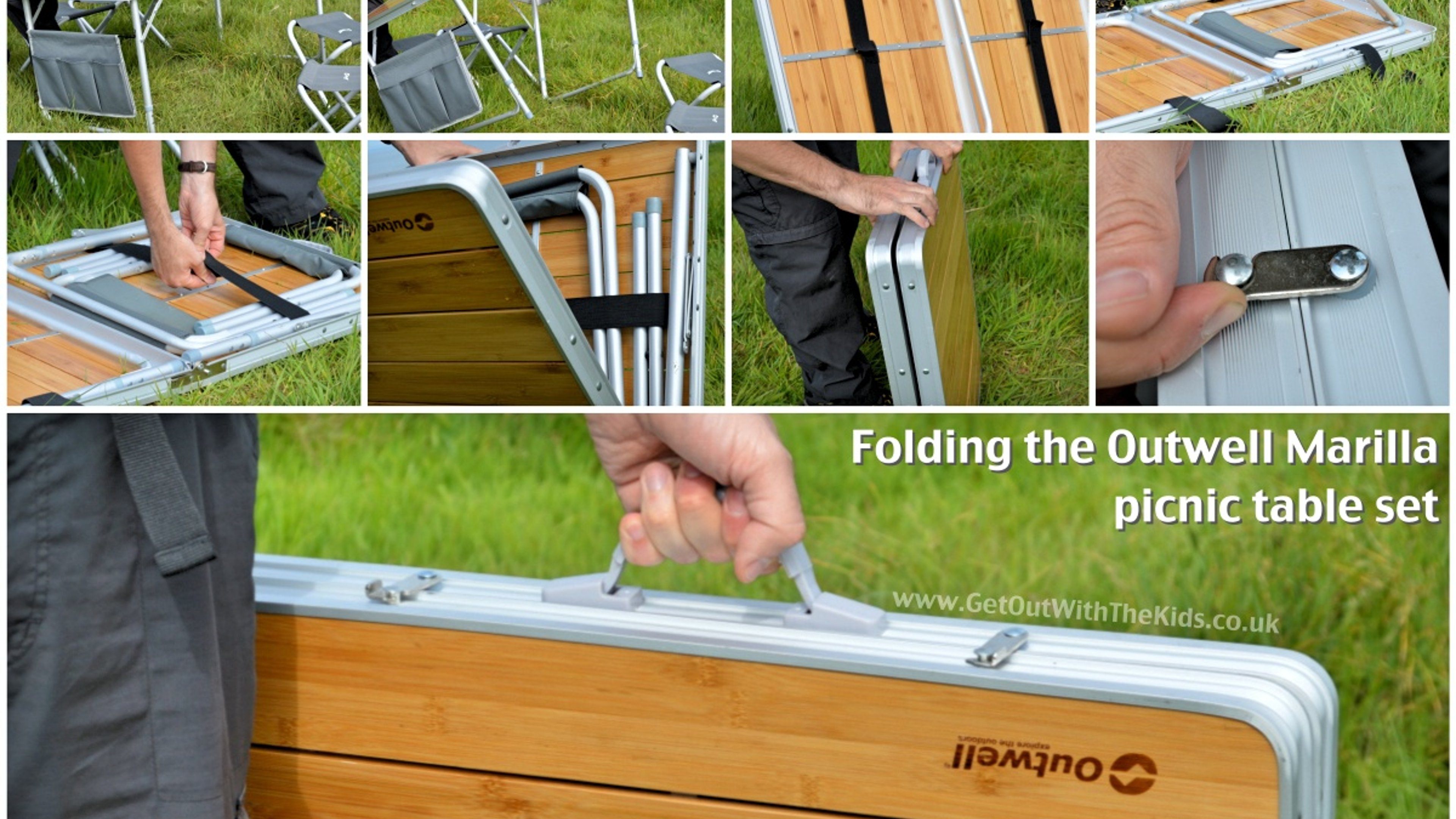 Folding the Outwell Marilla PIcnic Table Set