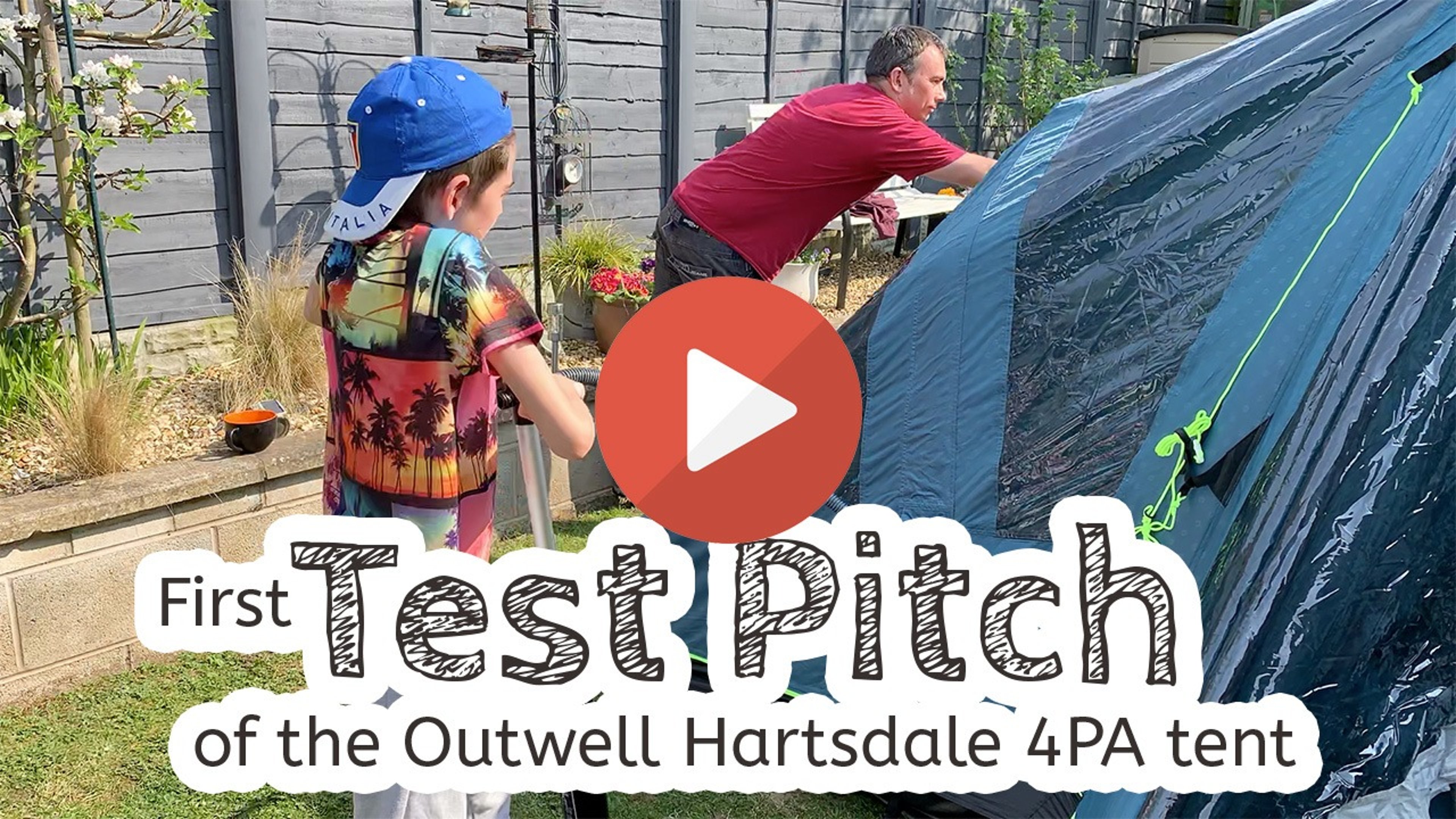 Video thumbnail for test pitching the Outwell Hartsdale 4PA Tent