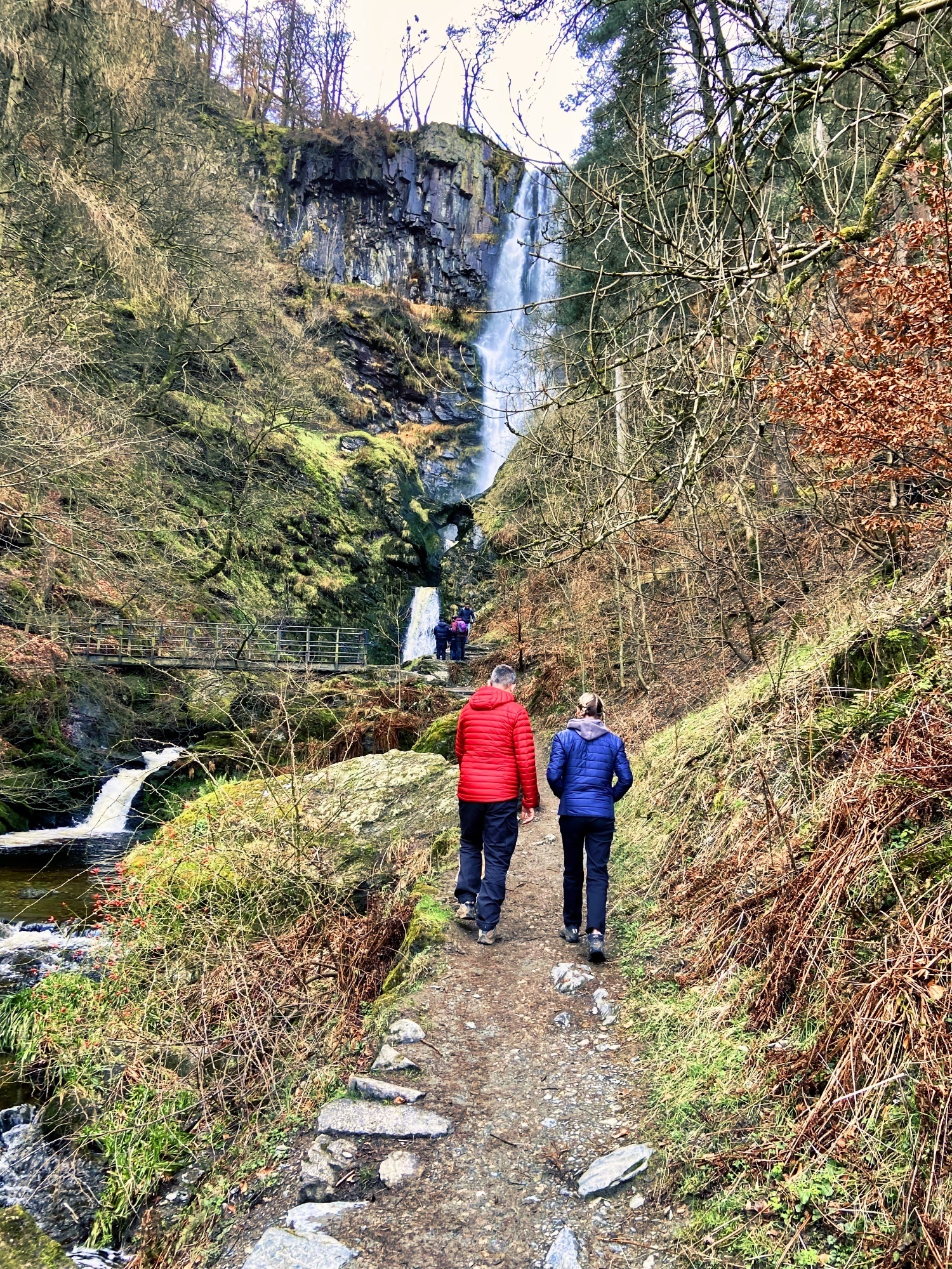 Family walk up to Pistyll Rhaeadr (Waterfall)