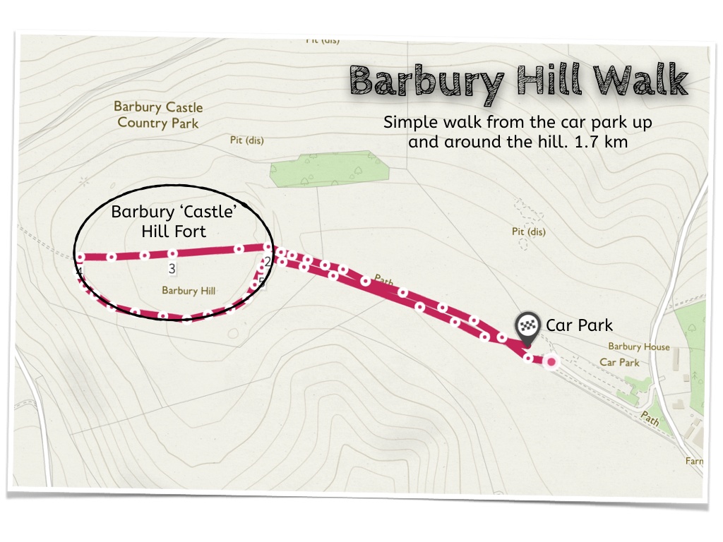 Barbury Castle Route Map