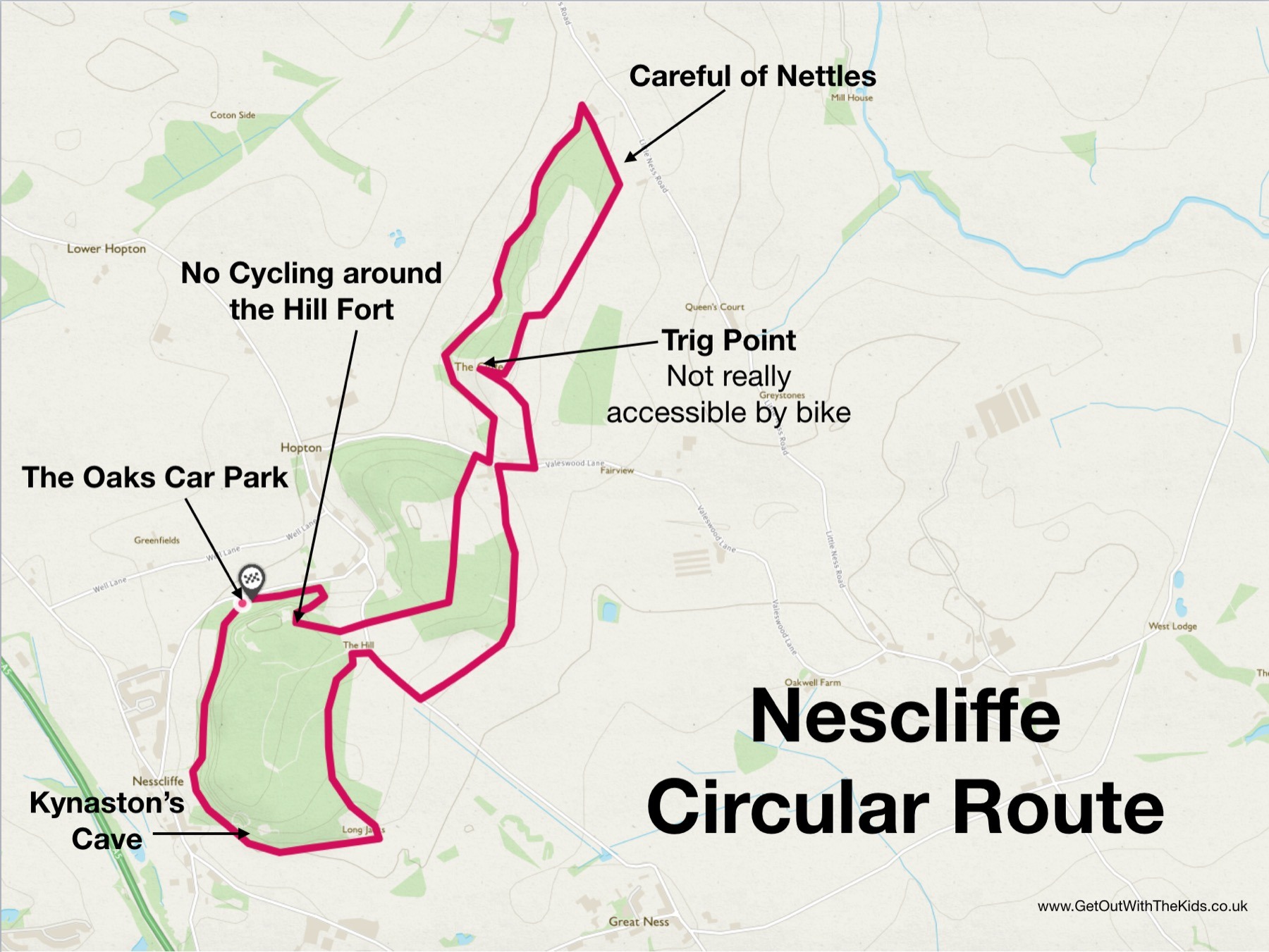 Nescliffe Circular Route Route Map