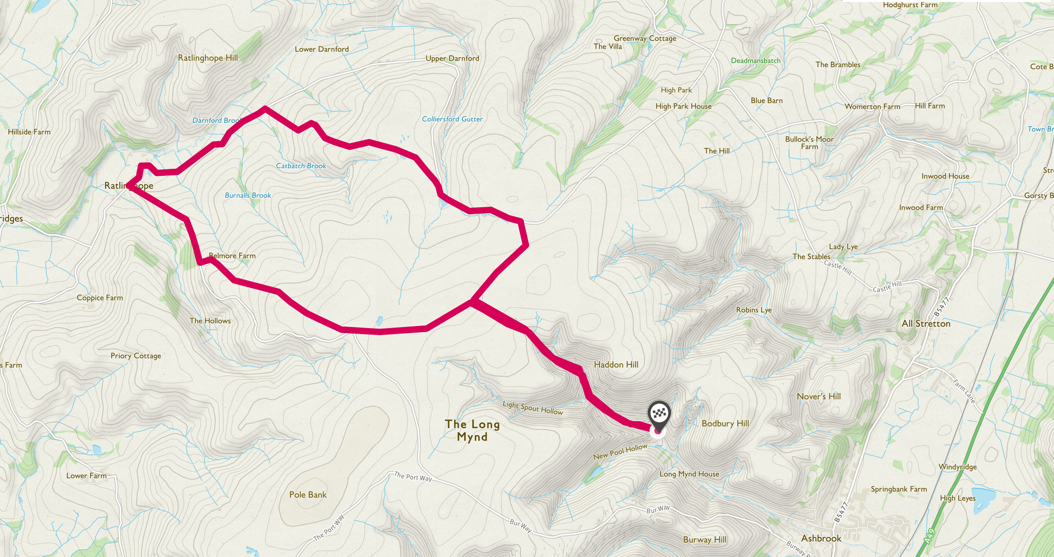 Wild Moor Walk Route Map