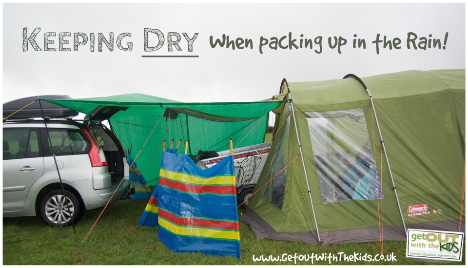 Keeping dry when packing up camp