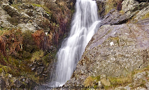 Long Mynd Light Spout waterfall with long exposure