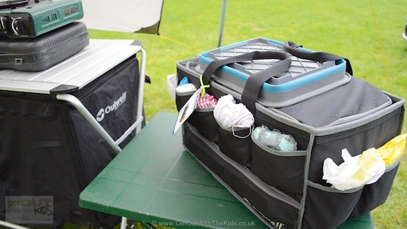 All the kitchen gear goes to the campsite in the Outwell Kitchen Storer