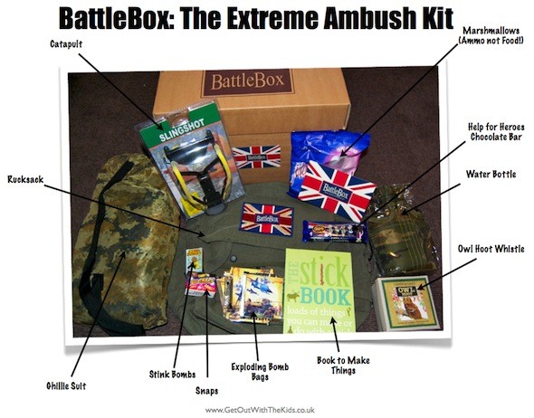 The Battle Box Extreme Ambush Kit's contents