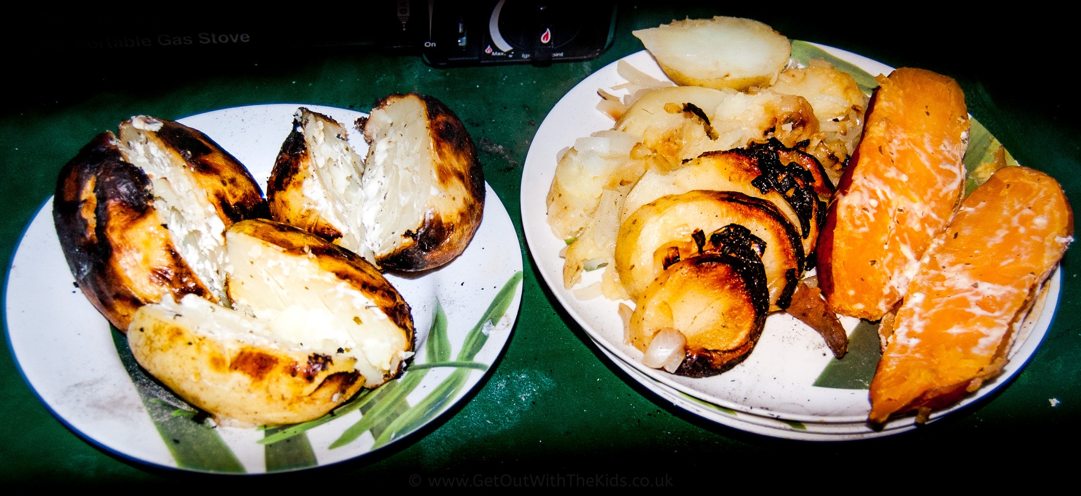 Different Campfire Baked Potatoes