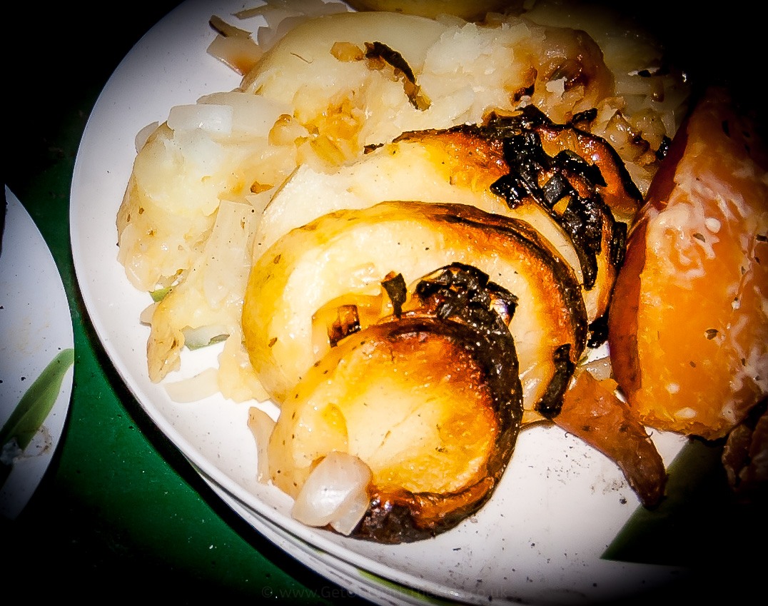 Sliced Potato and Onion