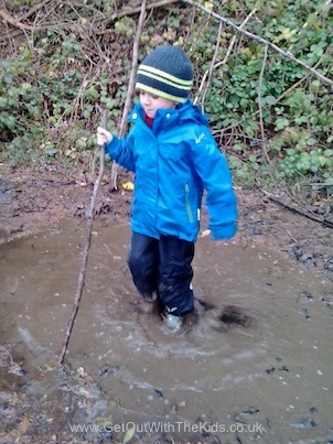 Great for splashing in the mud!