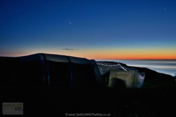 After the sun went down at Celtic Camping