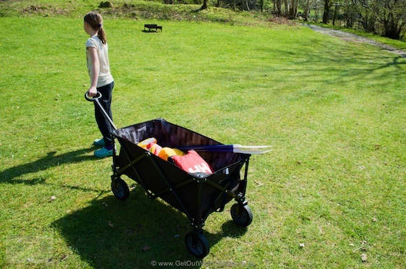 The Outwell Transporter is easily pulled by kids