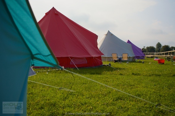Colourful Bell Tents at Botany Camping