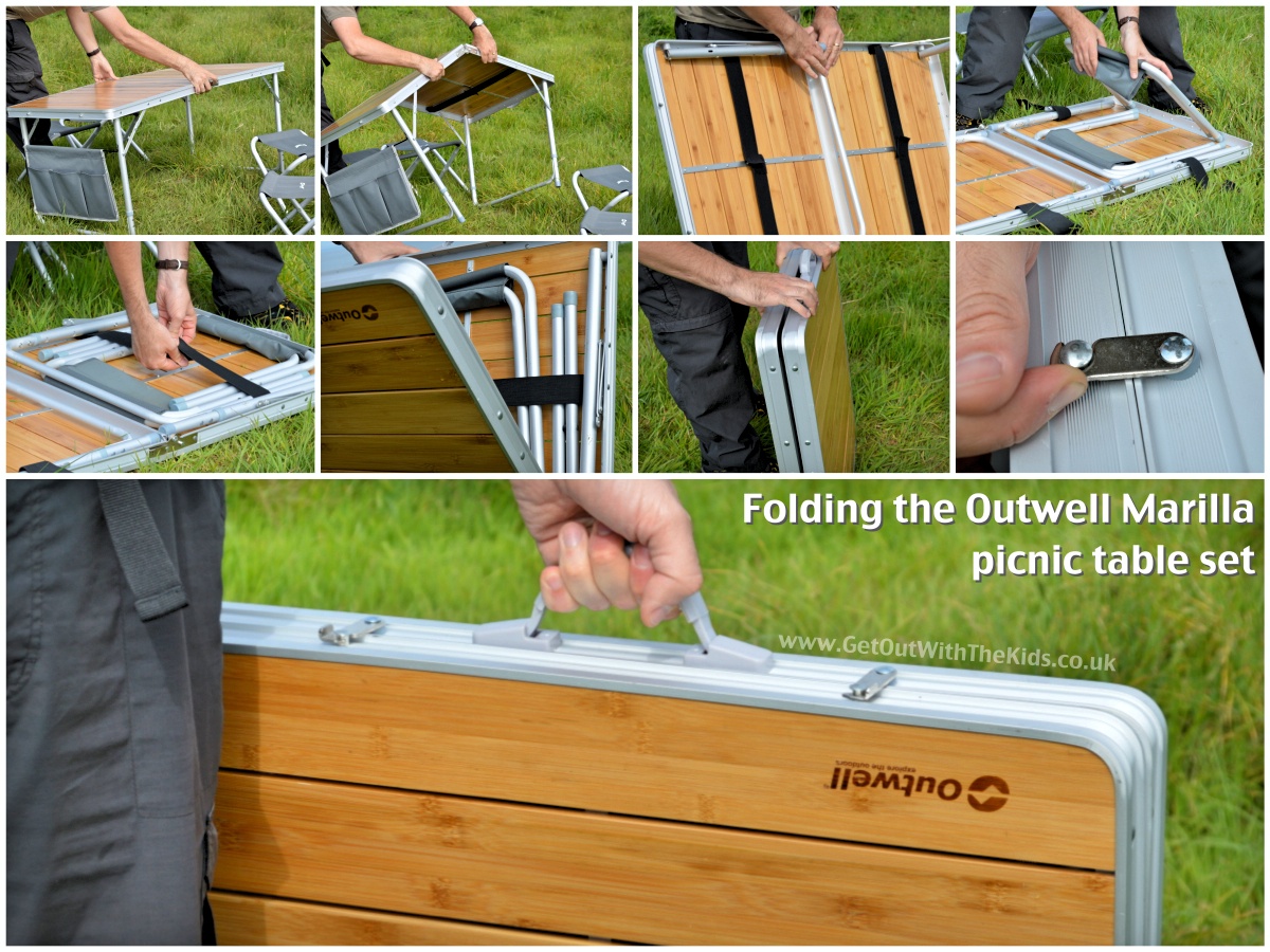 Folding the Outwell Marilla PIcnic Table Set