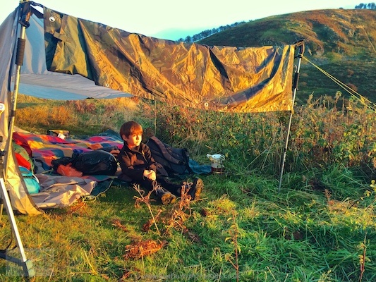 Our evening camp and shelter for the night