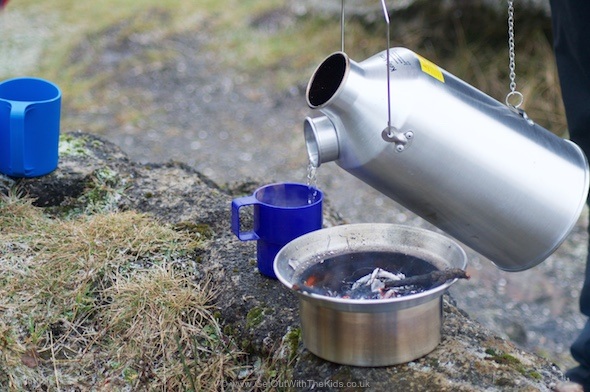 Making a brew with the Kelly Kettle