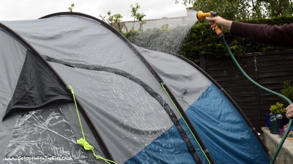 Weathering the tent at home