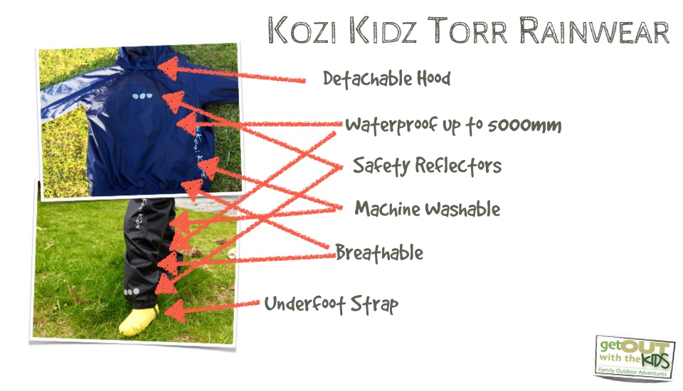 Kozi Kidz Torr Rainwear features