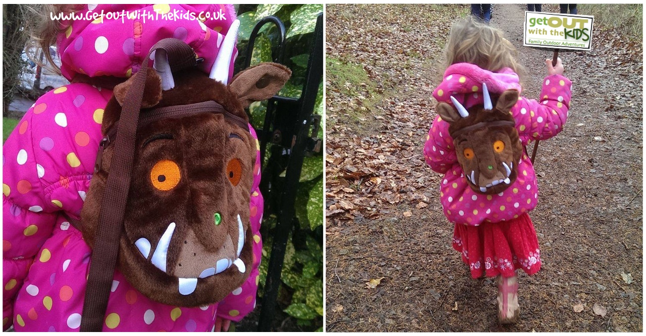 Testing out the Gruffalo Backpack