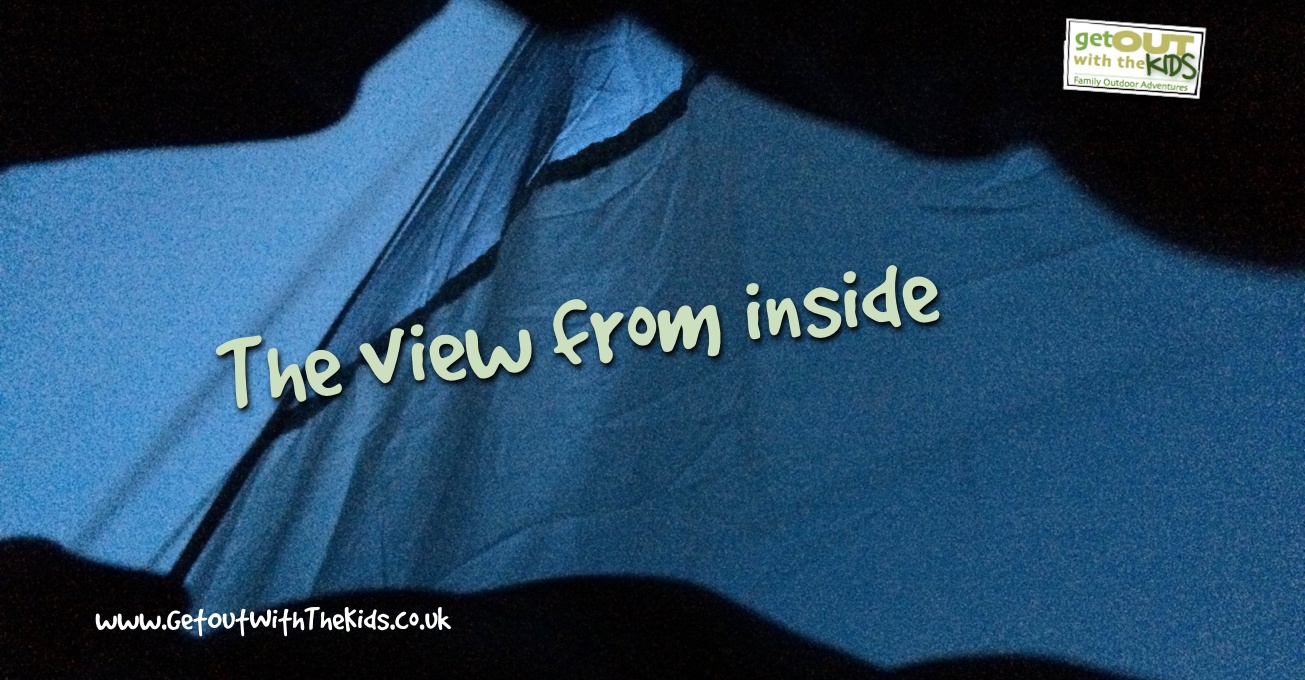 The view form inside the sleeping bag