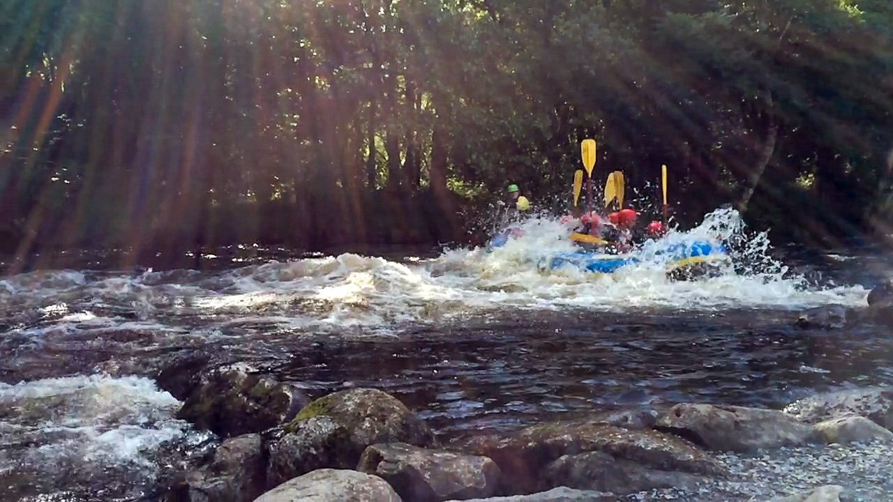 Splash - A raft getting wet