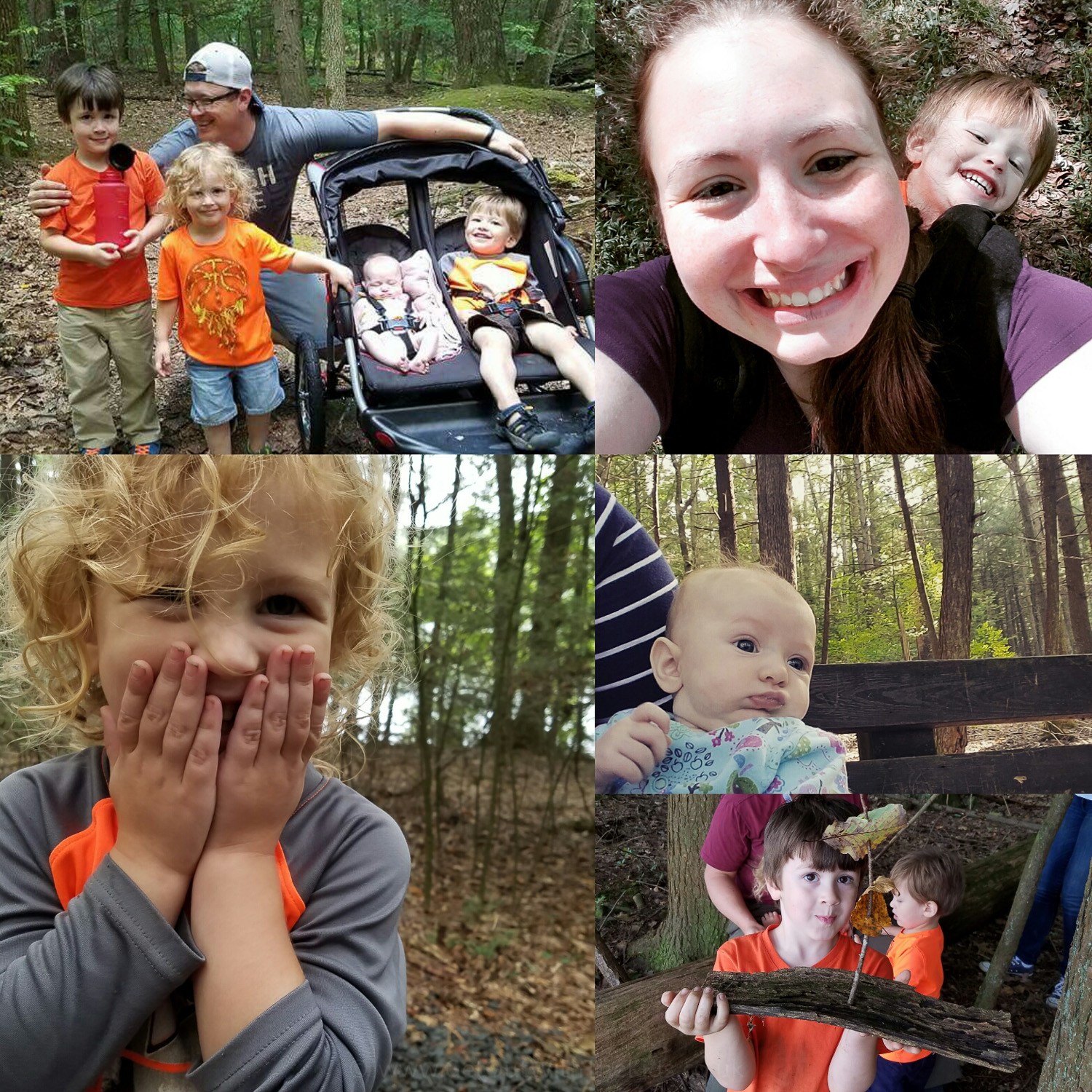 Hiking with kids on the trail