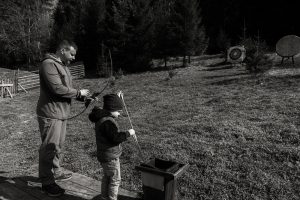 Learning archery as a child