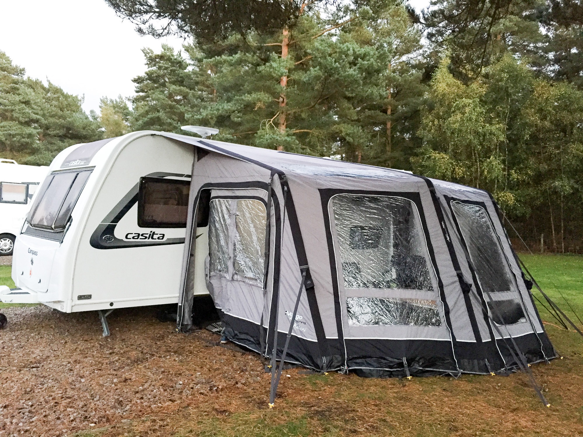  Our caravan pitched at Sandringham