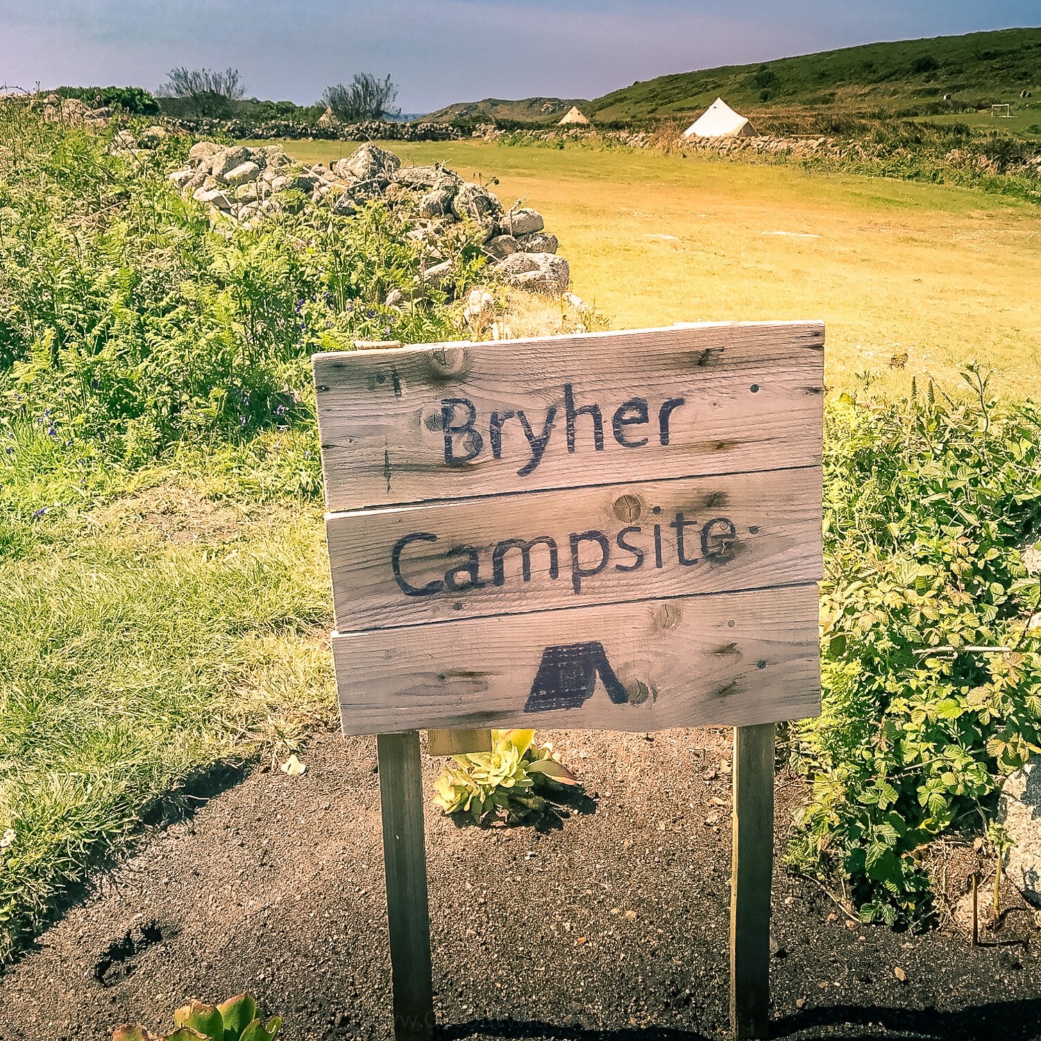Campsite sign