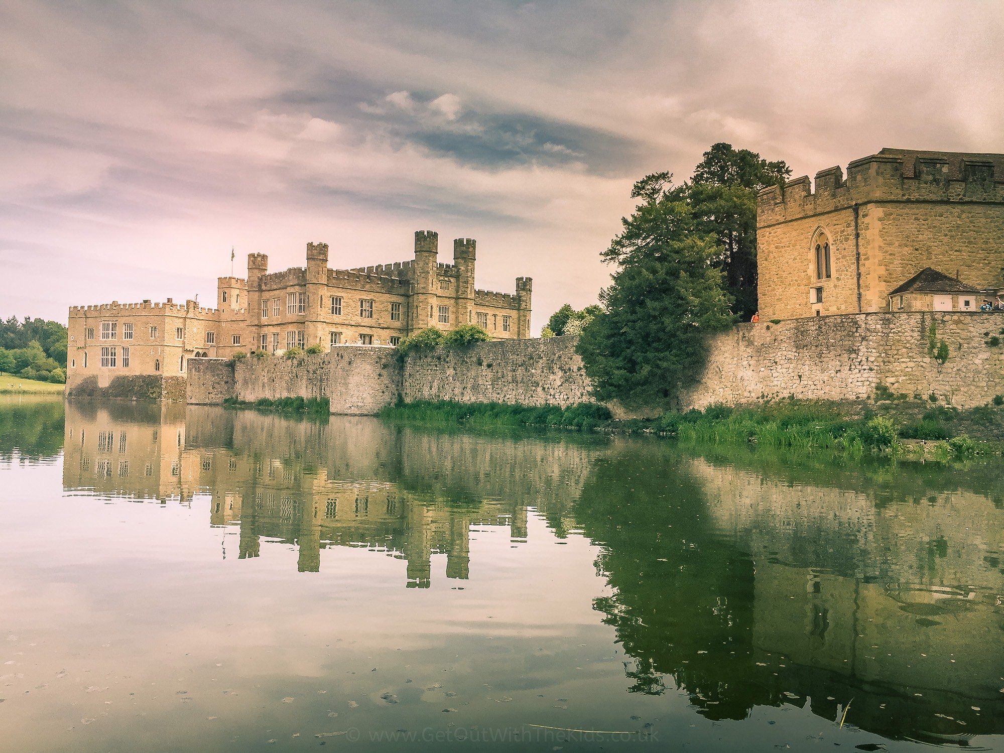More of Leeds Castle reflecting in the moat.
