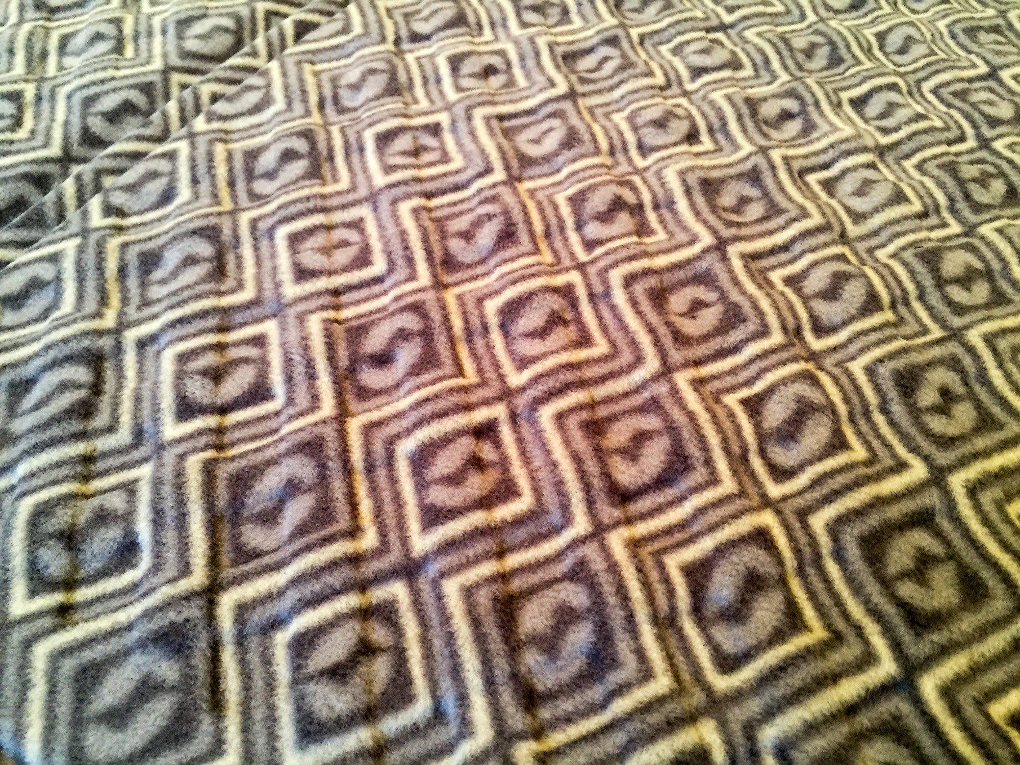 View of the tent carpet up close
