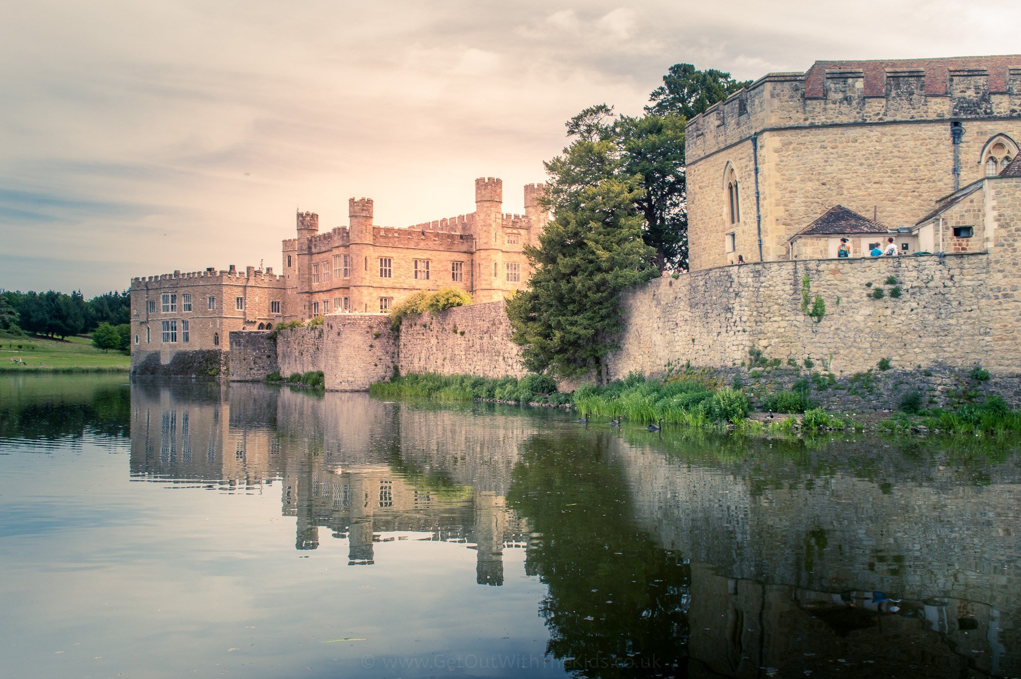 Leeds castle reflecting in the moat