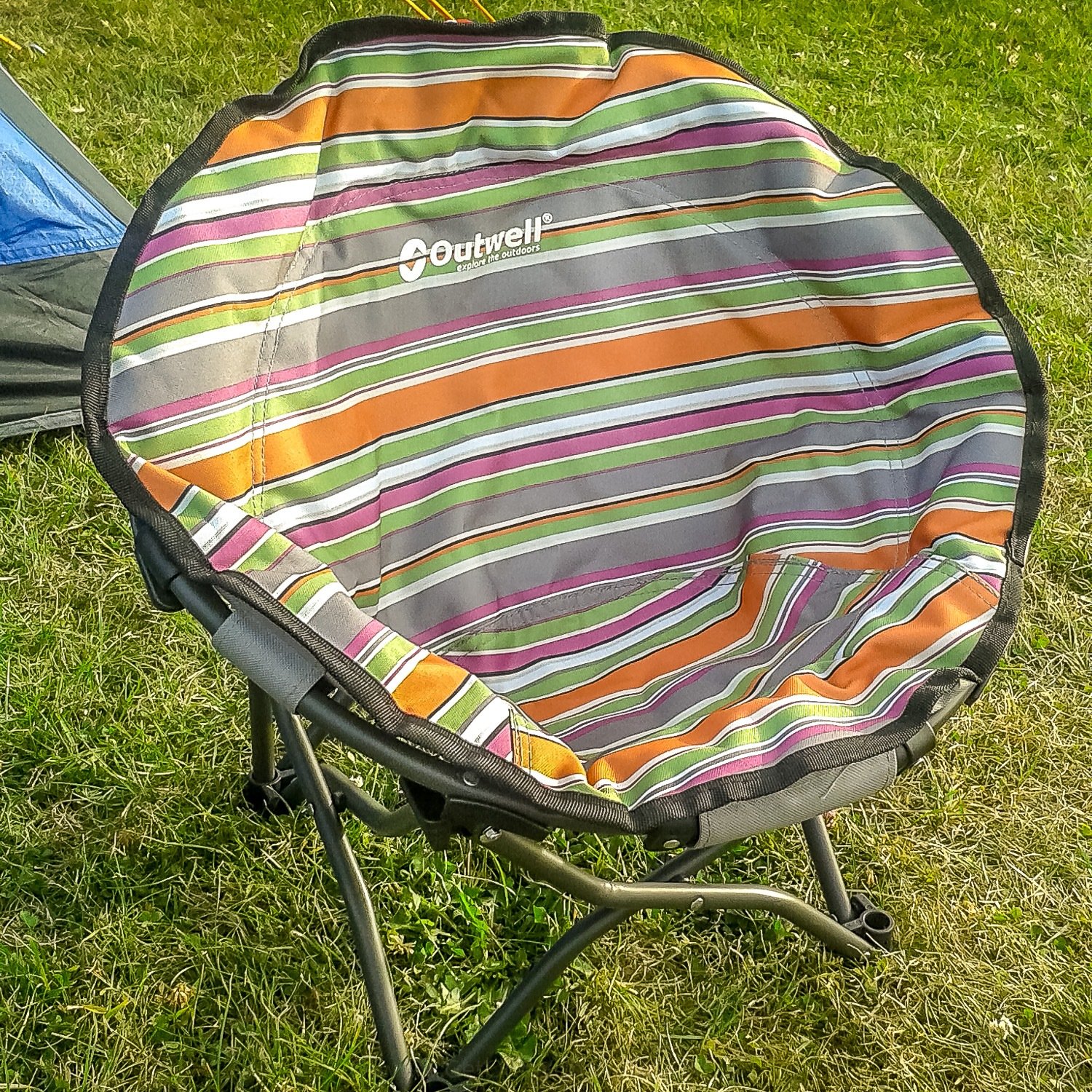 Testing the camping chair