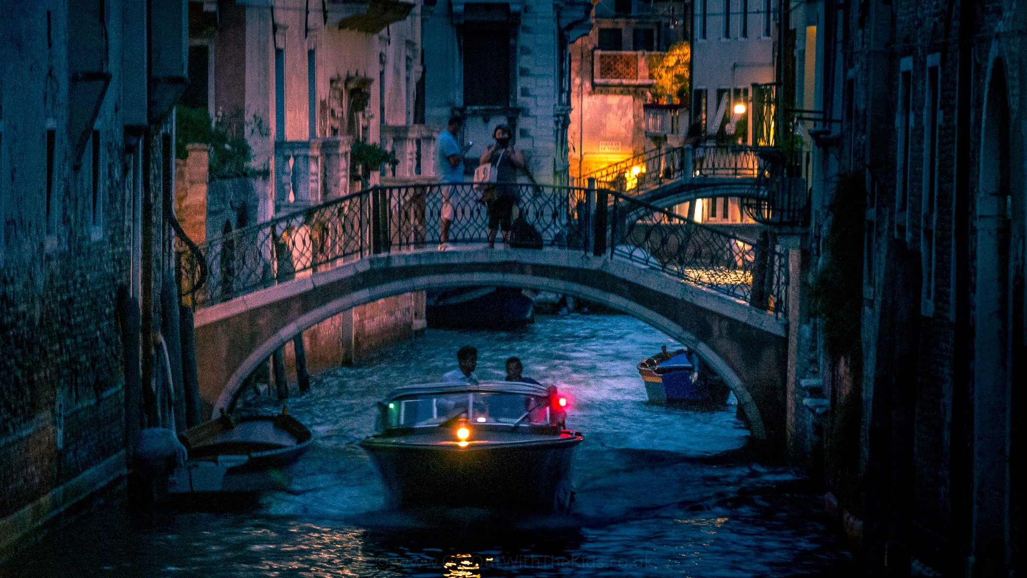Boats on the canal in the evening