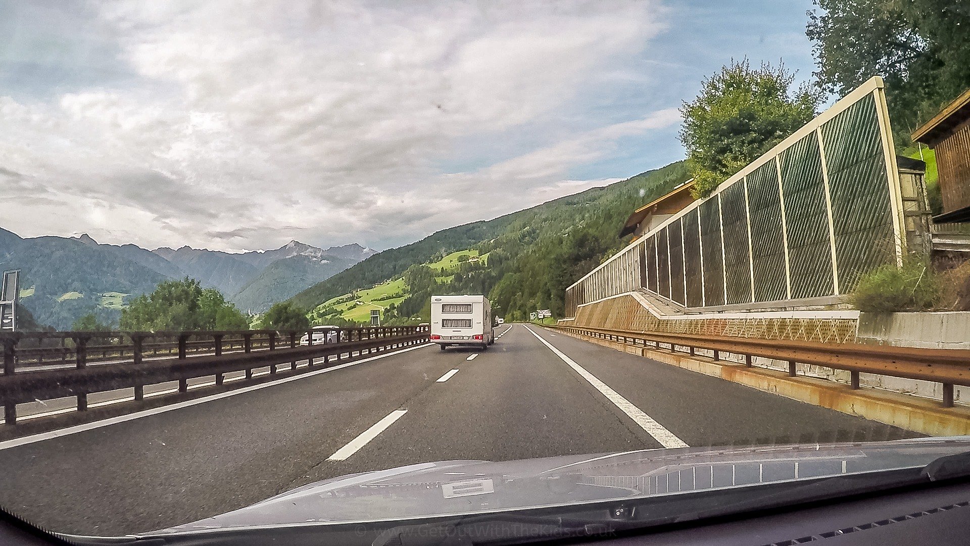 Driving over the Italian Alps