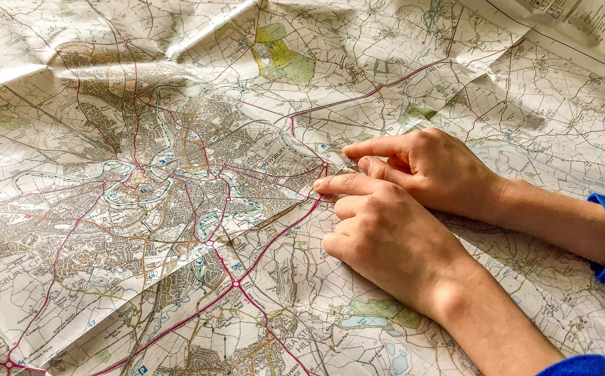 Using a paper map