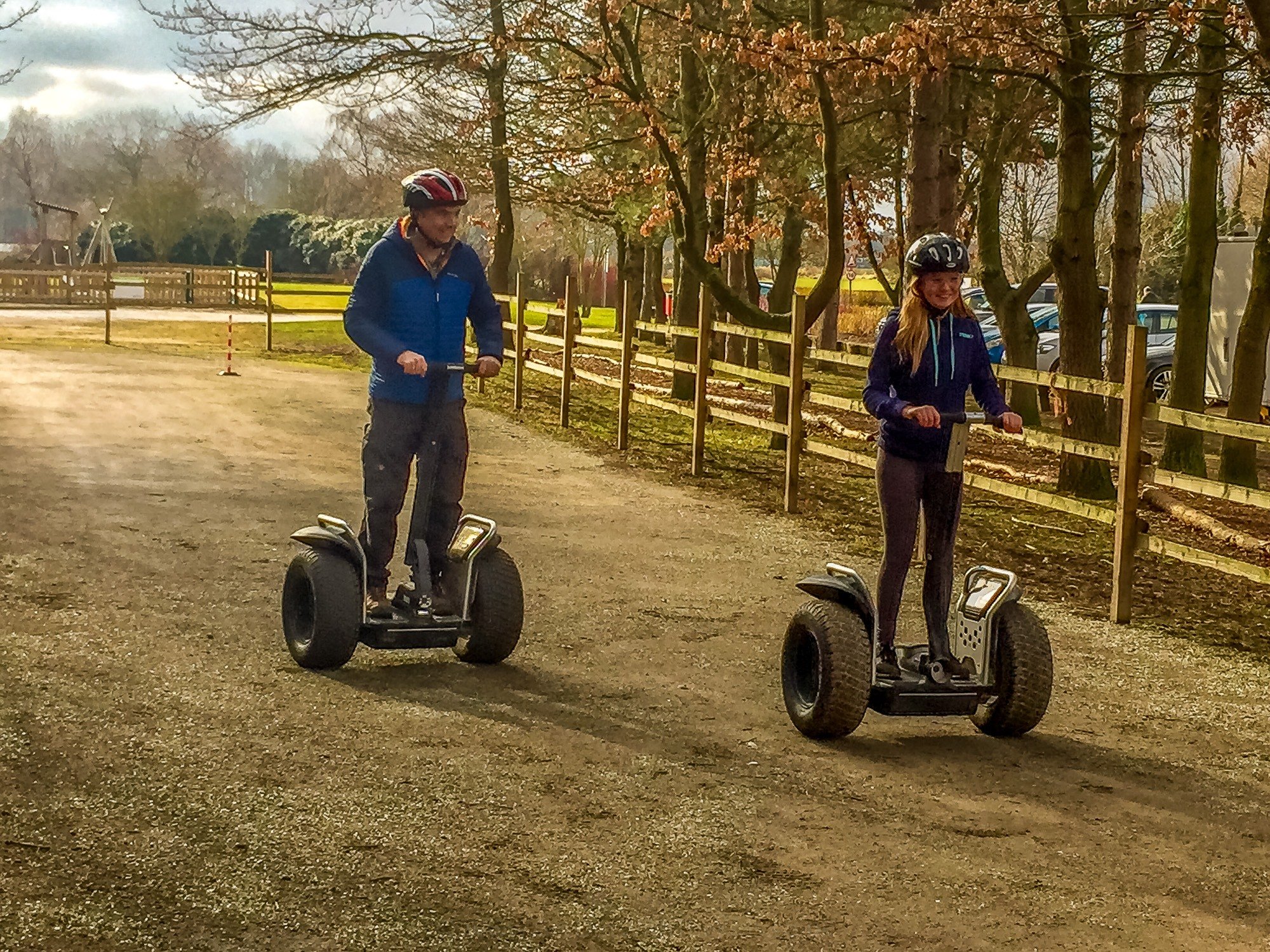  Trying the Segways at the Outdoor Adventure Zone. Note that riders must be at least 7 stone.