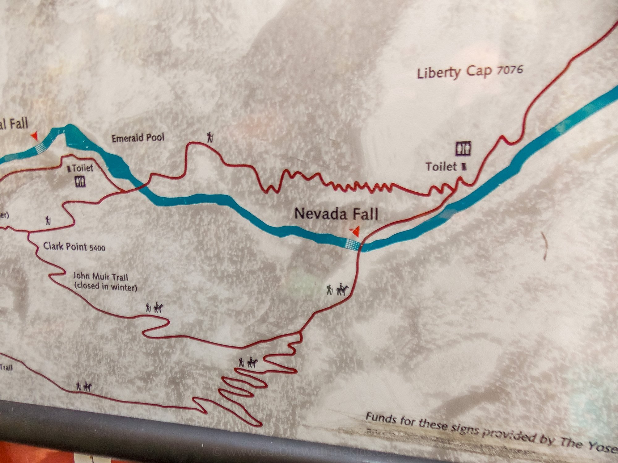 Vernal Falls Map
