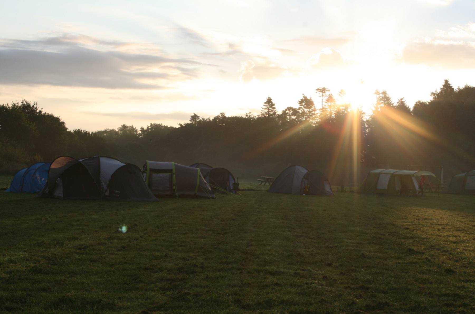 Sunset over the camp