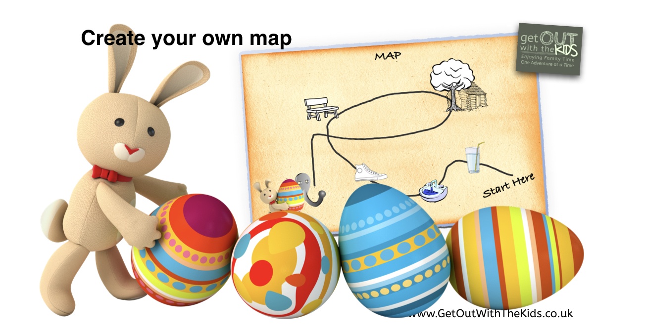 An easter egg hunt treasure map
