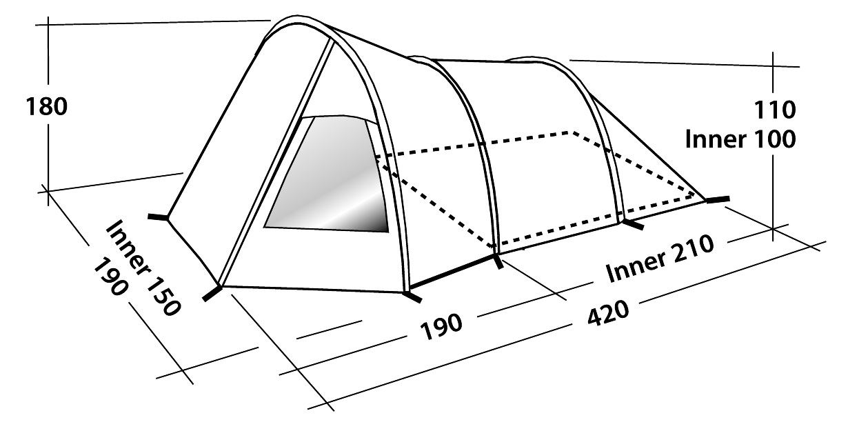Easy Camp Blizzard 300 Dimensions