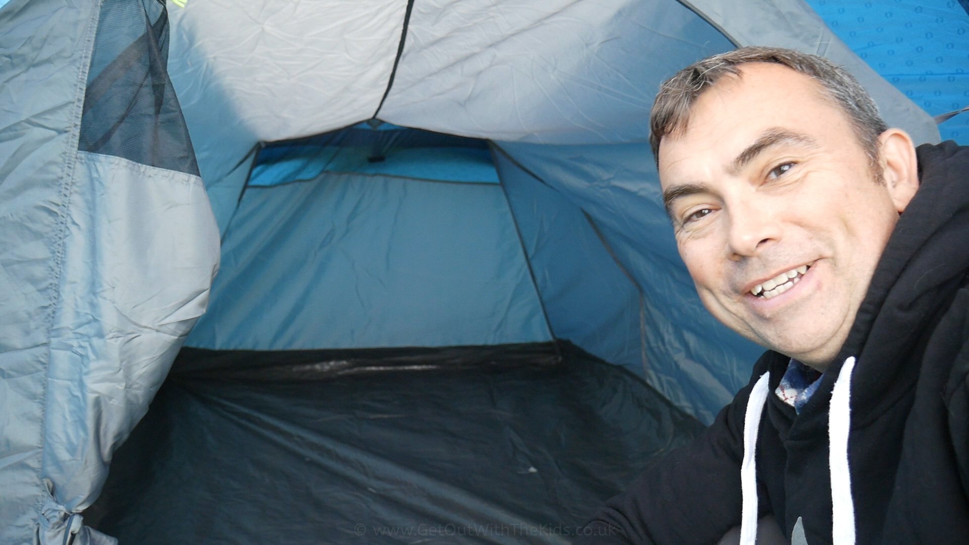 Inside the Outwell Vigor 3 tent