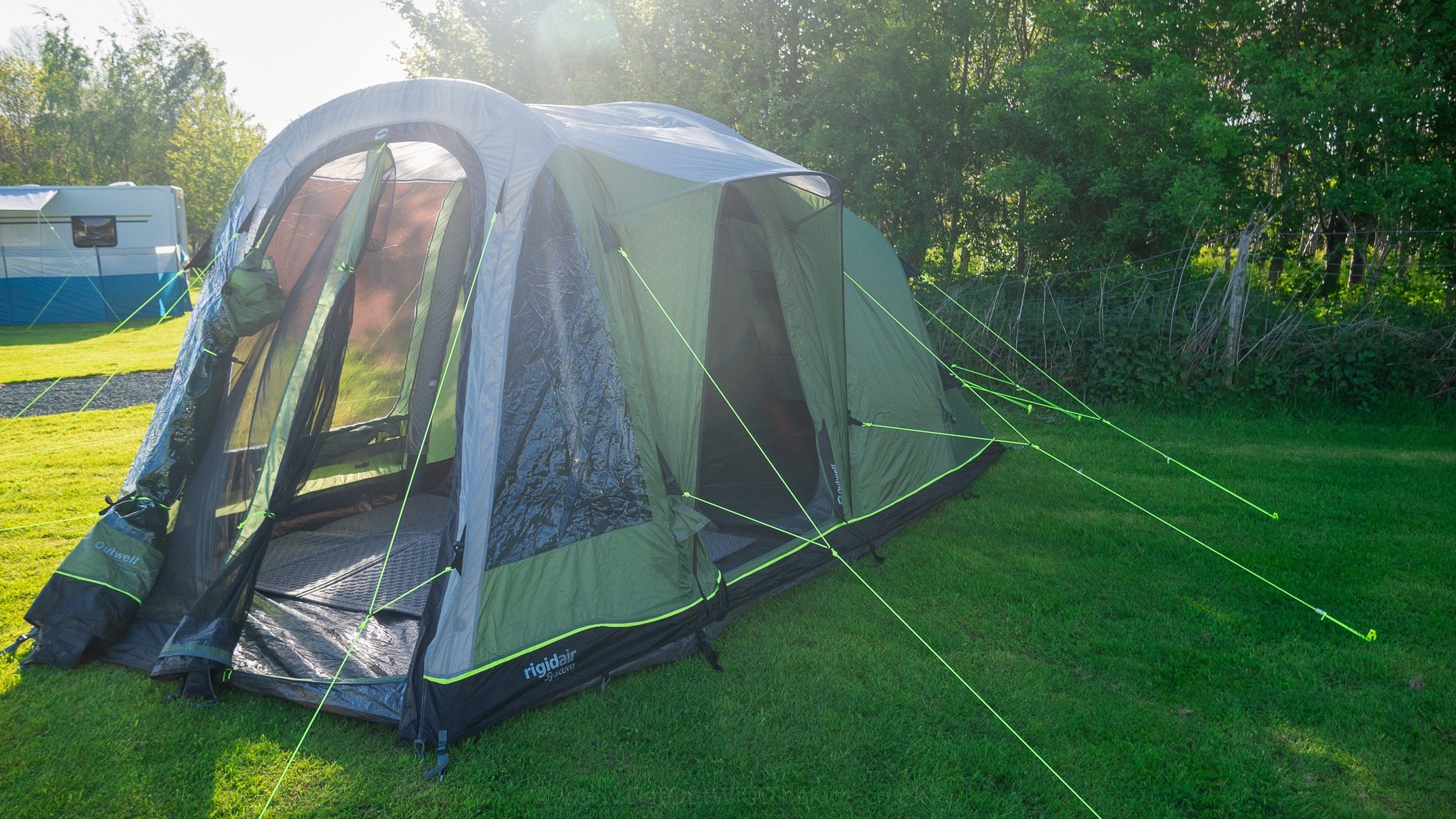 Tent pitched