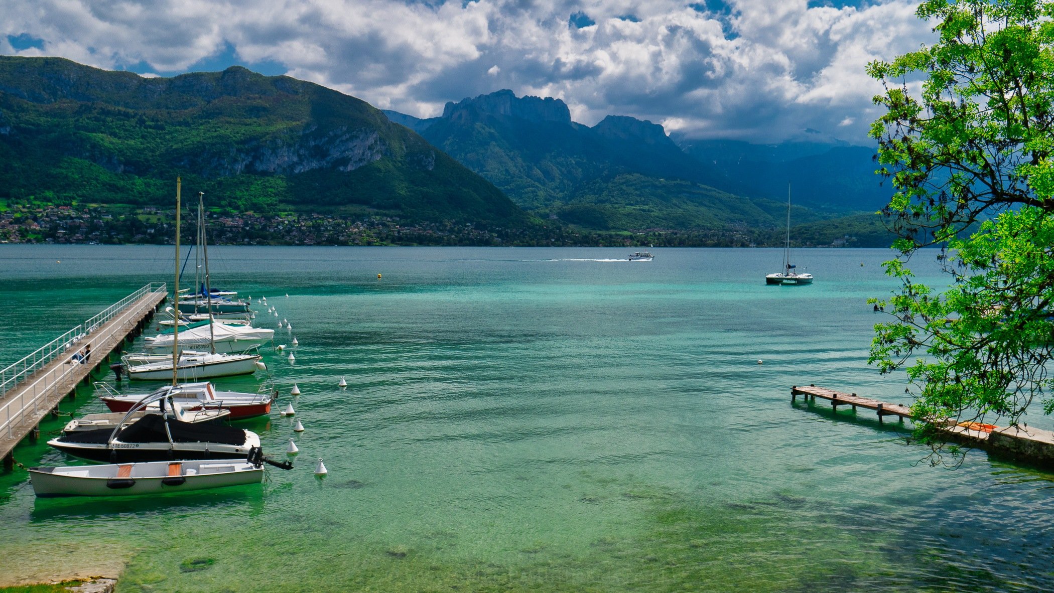 Blue waters of Lake Annecy