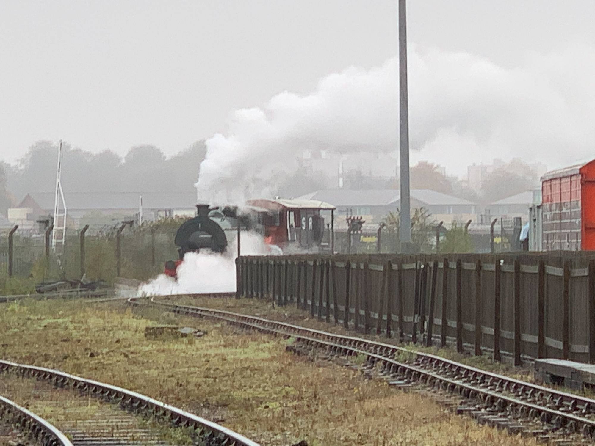 A steam train at the National Railway Museum