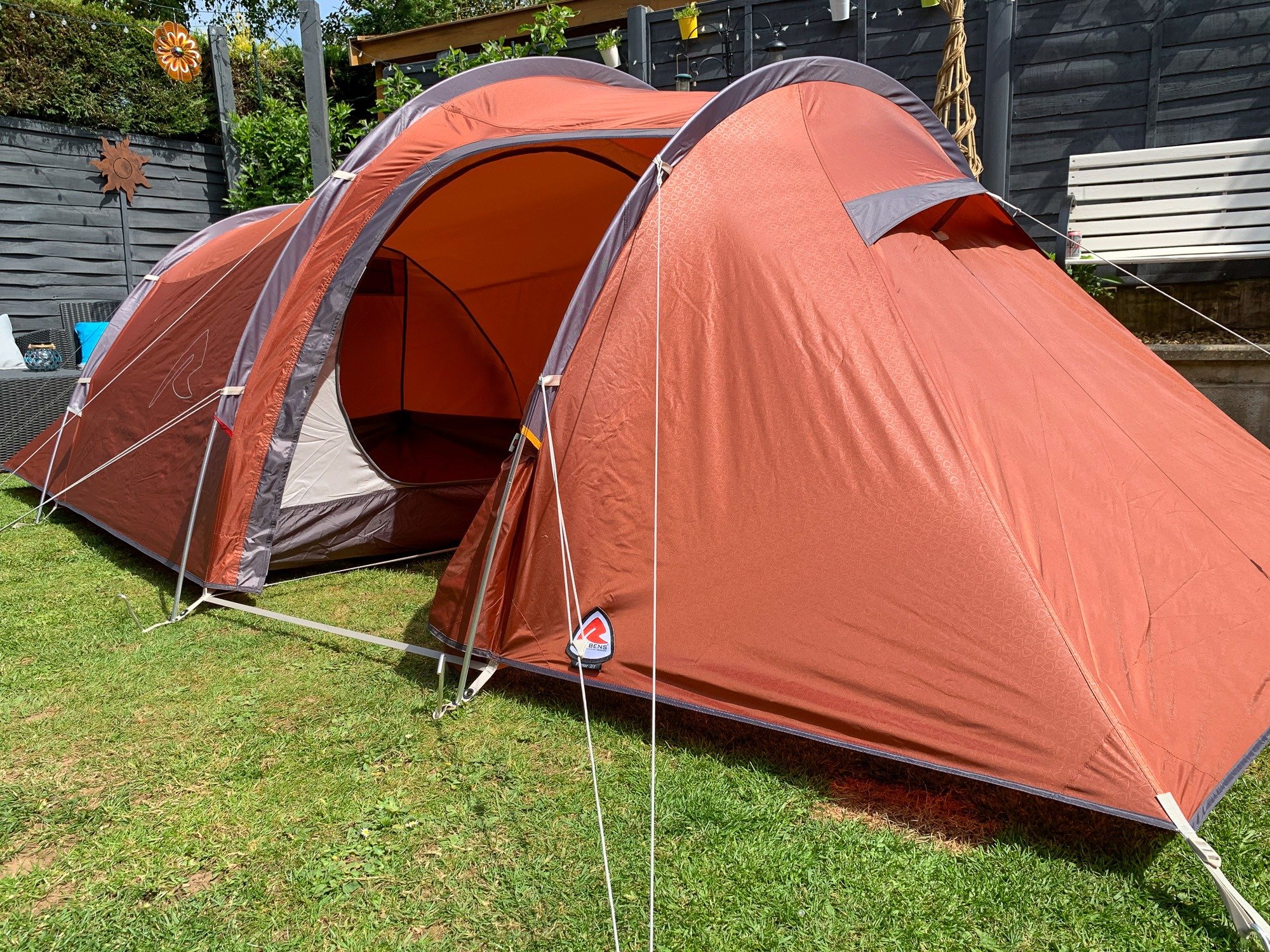 Tent Pitched with Door Open