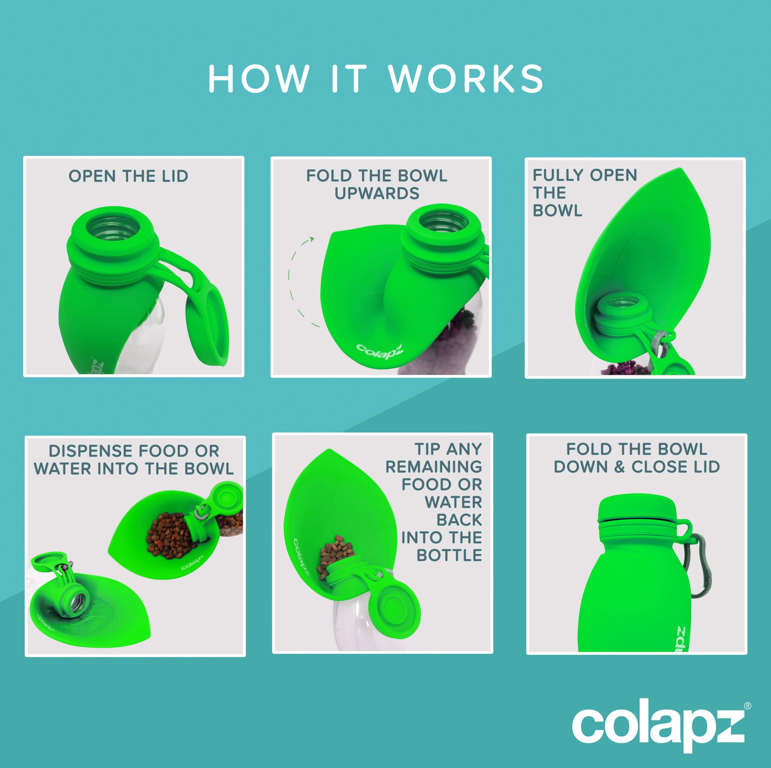How to use the Colapz Dog Water Bottle