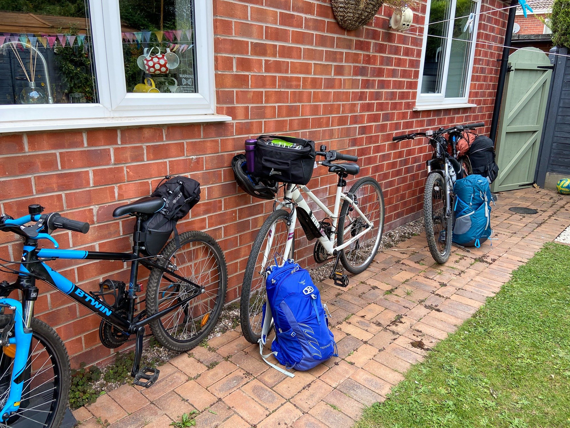 Bikes loaded for bikepacking