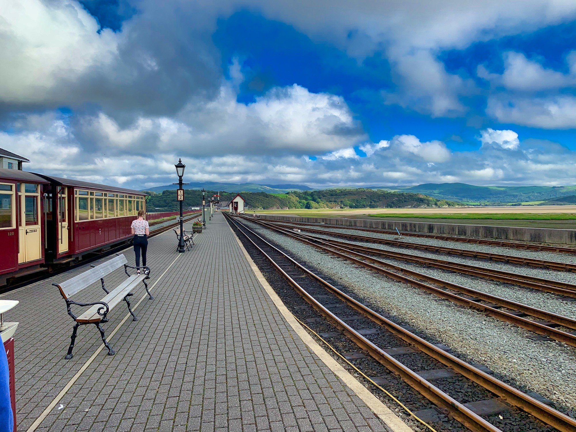 Steam train station at Porthmadog