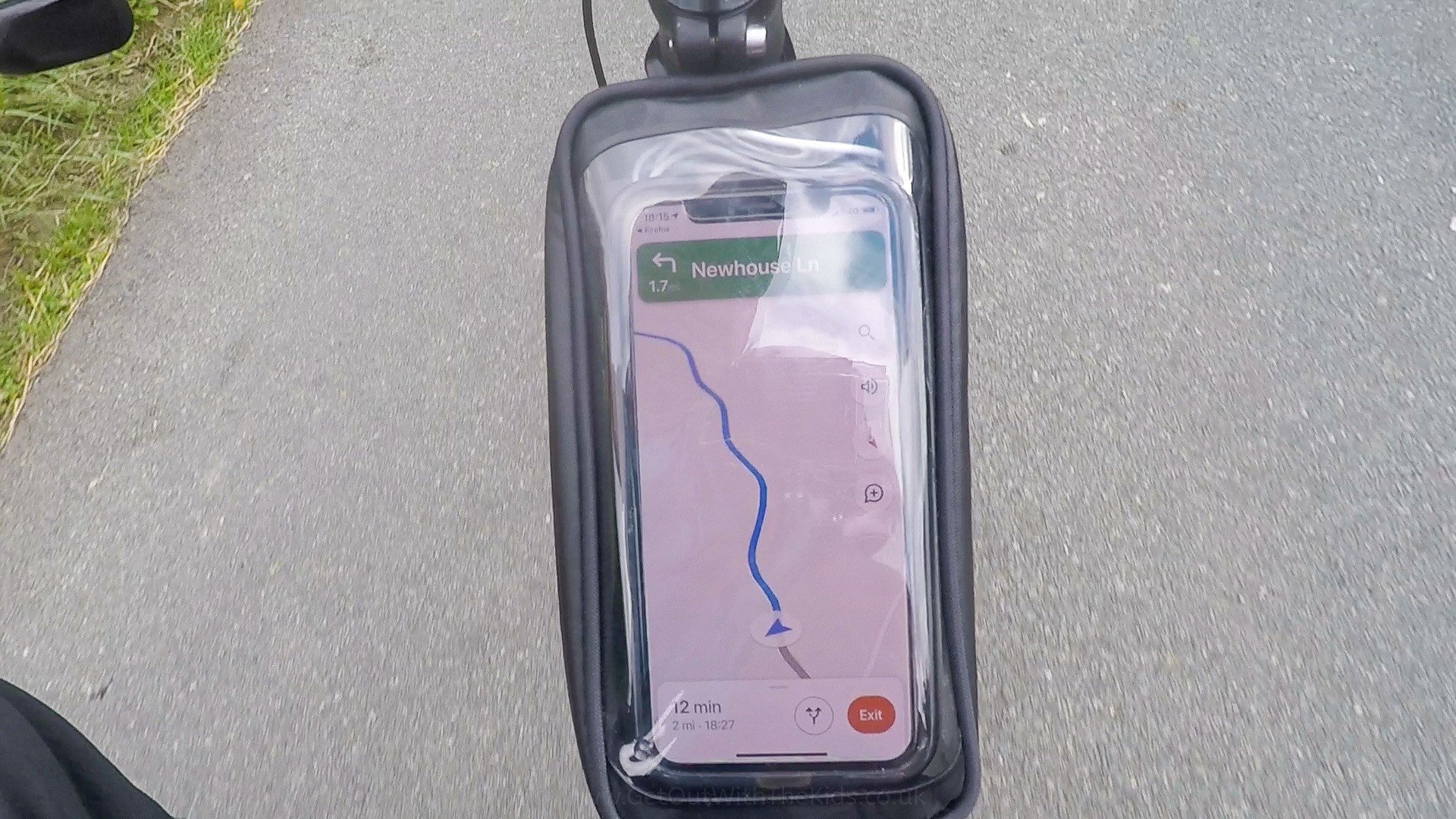 Phone in bike bag